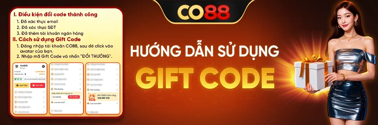 Hướng Dẫn Sử Dụng GiftCode CO88